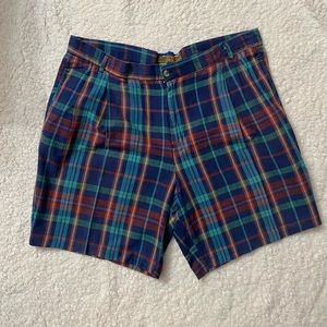 Natural Elements Men’s plaid shorts 100% cotton, vintage Waist: 38 in